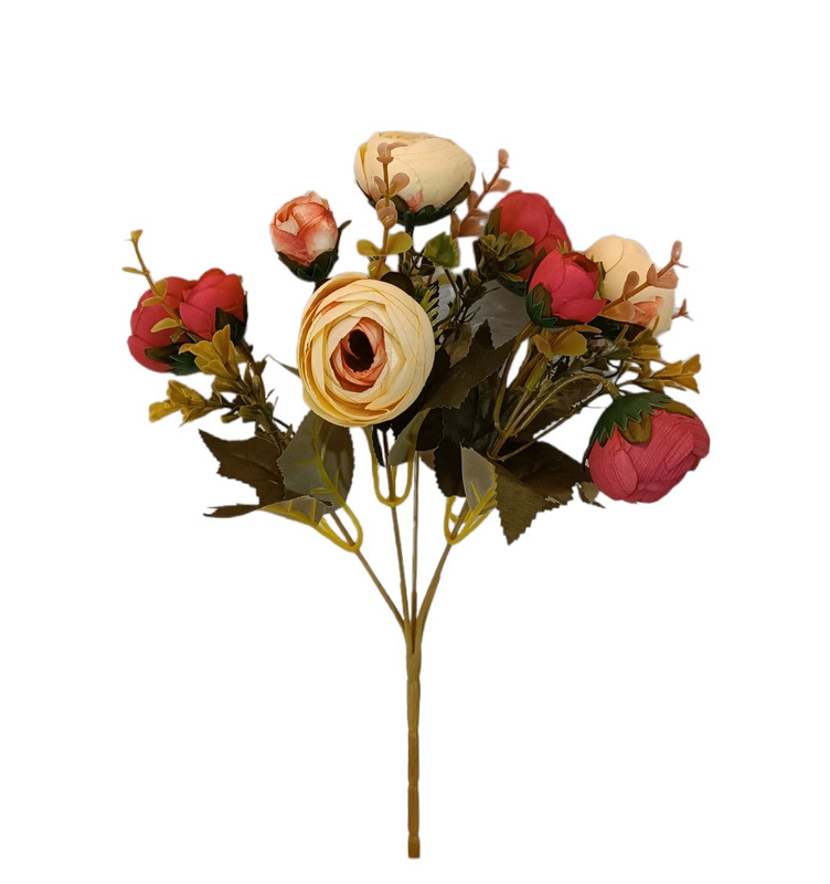 گل مصنوعی مدل بوته نسترن فندوقی 10