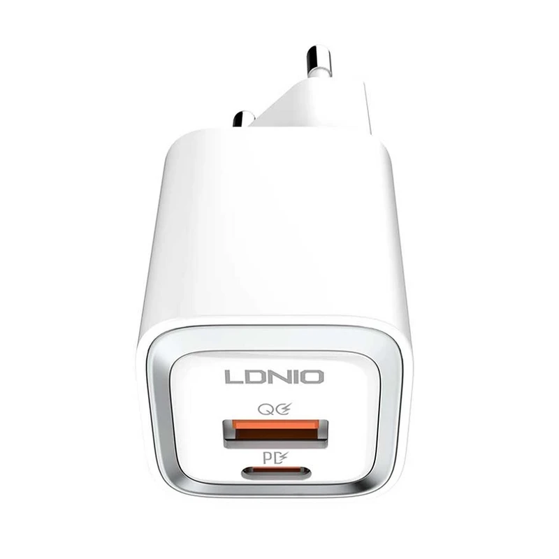 شارژر دیواری 20 وات الدینیو مدل A2318M MFI به همراه کابل لایتنینگ