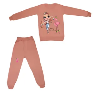 ست سویشرت و شلوار دخترانه مدل فلامینگو