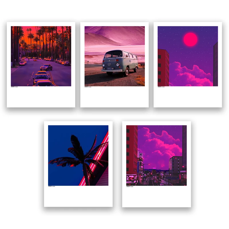 آویز تزیینی عرش مدل فانتزی منظره شهر کد Asa266 مجموعه پنچ عددی