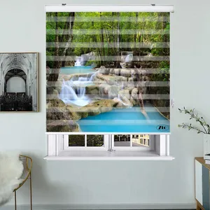 پرده زبرا زیو مدل L5014 سایز 150x280 سانتی متر