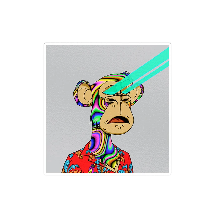 استیکر لپ تاپ ماسا دیزاین طرح monkey مدل STK1706