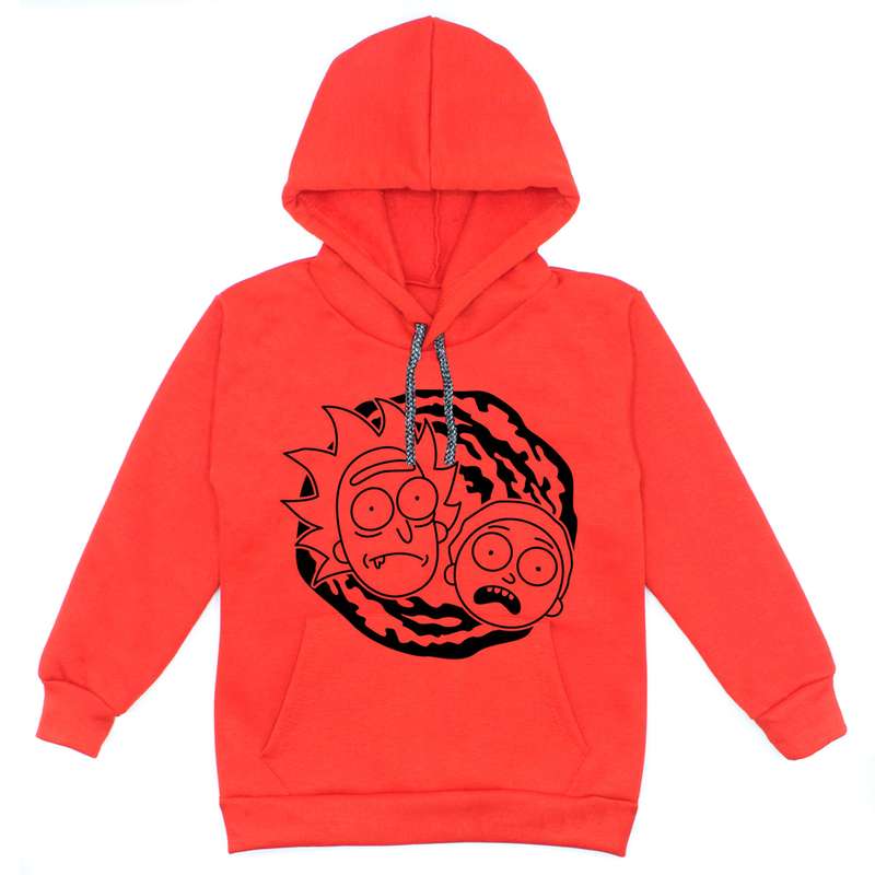 هودی پسرانه مدل ریکی اند مورتی A12 رنگ قرمز