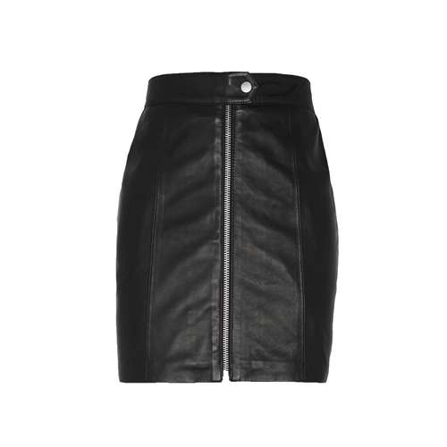 دامن زنانه مانگو مدل چرم زیپ بلند