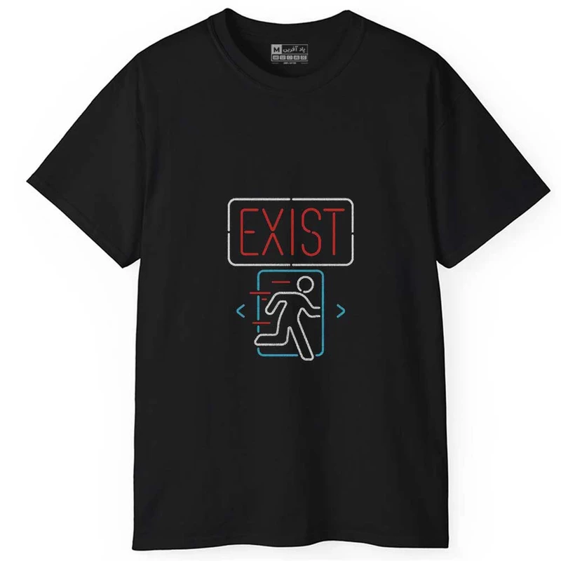 تی‌شرت آستین کوتاه مردانه پاد آفرین مدل راه فرار کد 24