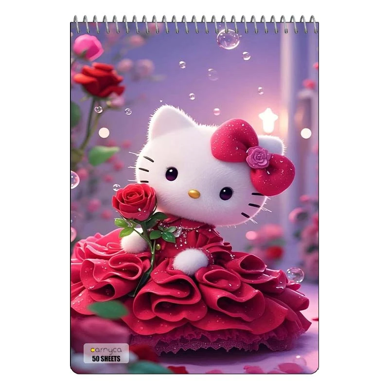 دفتر نقاشی 50 برگ سیمی کارنیکا طرح هلو کیتی hello kitty کد 90394