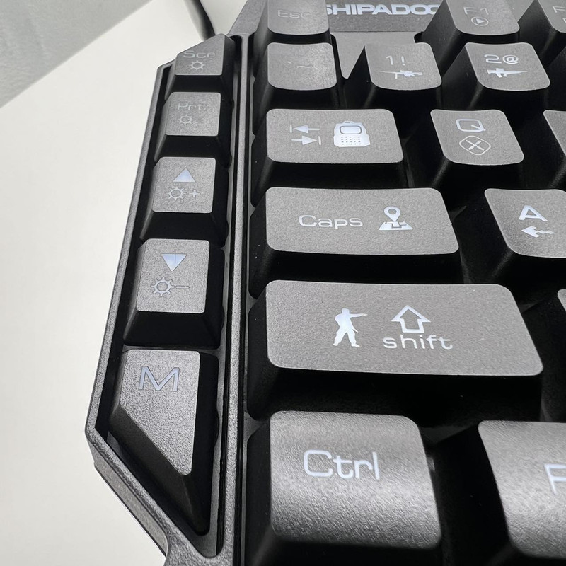 کیبورد گیمینگ شیپادو مدل RGBF6، سوییچ ممبران، Tenkeyless، نورپردازی LED RGB