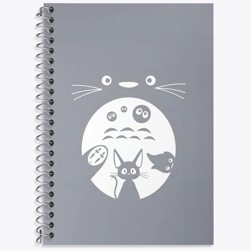 دفتر زبان 50 برگ خندالو مدل سه خط طرح انیمه توتورو (Totoro)  کد N4032