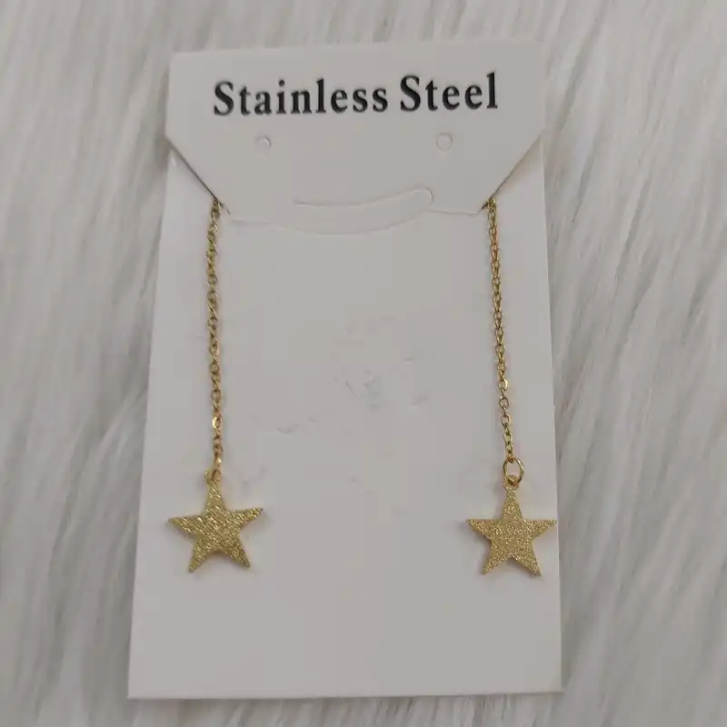 گوشواره زنانه مدل بخیه طرح ستاره کد sta113