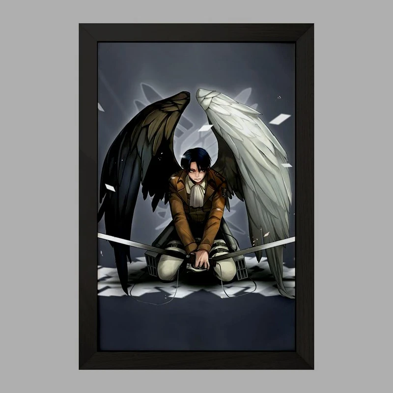 تابلو خندالو مدل لیوای انیمه اتک آن تایتان Attack on Titan  کد 18556