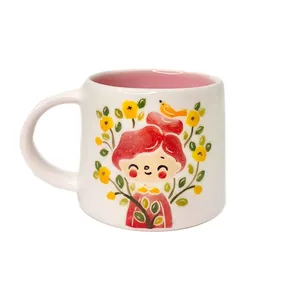 لیوان سرامیکی مدل دختر جوجه به سر