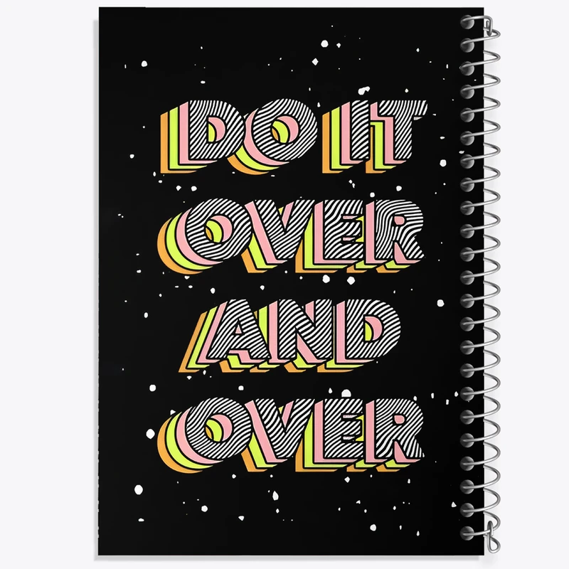 دفتر مشق 50 برگ خندالو طرح Do It Over And Over کد F6385