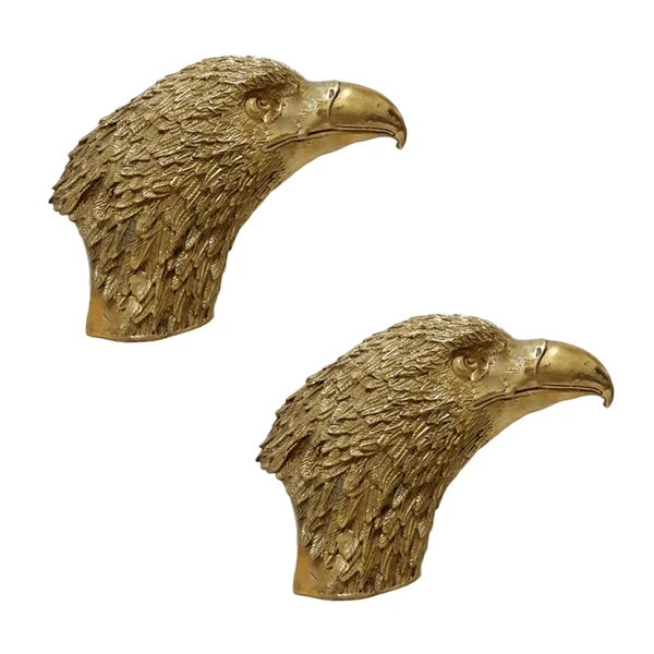 مجسمه برنزی مدل سر عقاب طرح نیم تنه کد 2CHINA بسته 2 عددی