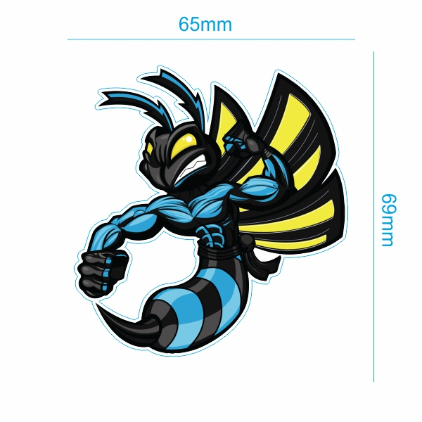 برچسب بدنه موتورسیکلت طرح ninja bee کد 132