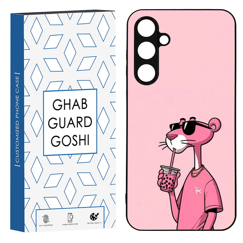 کاور قاب گارد گوشی طرح پلنگ صورتی کد TPU-213 مناسب برای گوشی موبایل سامسونگ Galaxy A54