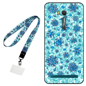 Megafone Snow Flake 0014 Cover For Asus Zenfone Go / ZB551KL Mobile Neckband 
