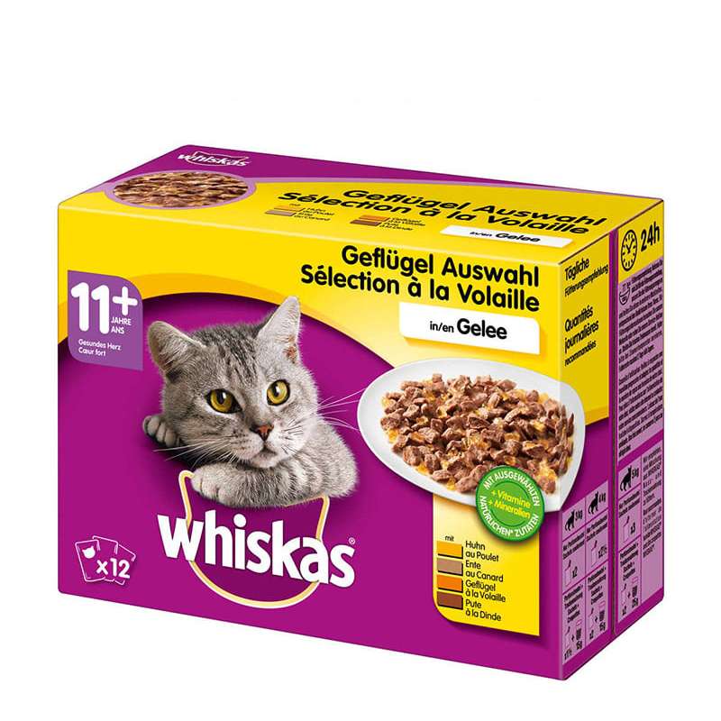  پوچ گربه ویسکاس مدل چهار طعم در ژله بسته 12 عددی