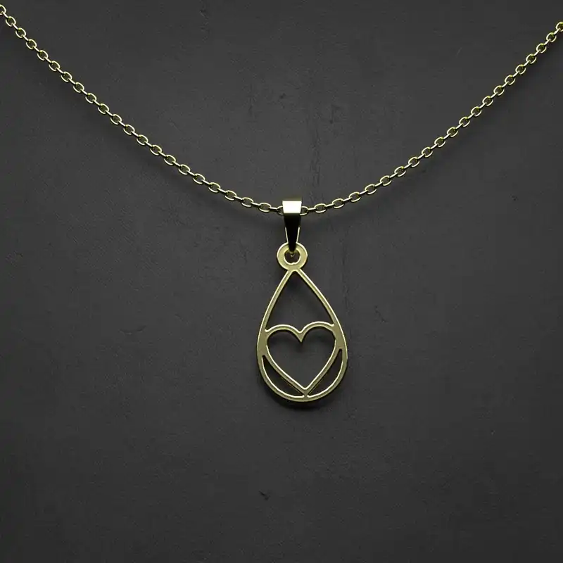 گردنبند طلا 18 عیار زنانه مدوپد مدل لوزی کد CA10395