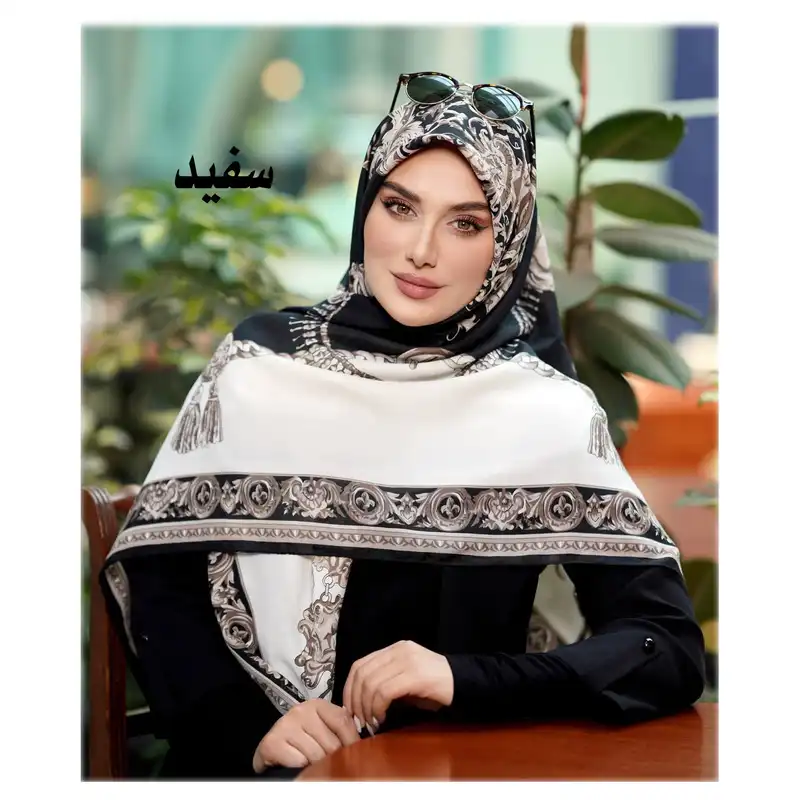 روسری زنانه مدل نخ وال قوراه بزرگ منگوله دار کد 32