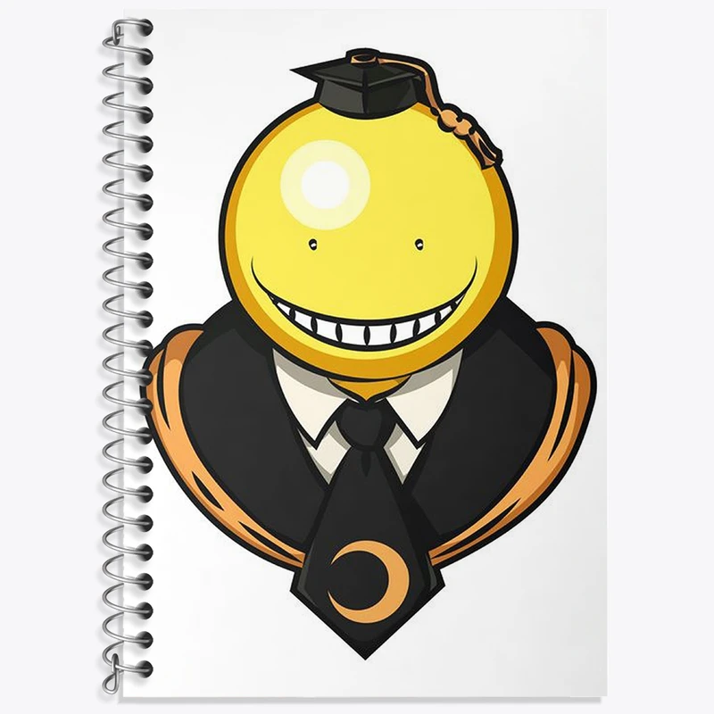 دفتر زبان 50 برگ خندالو مدل سه خط طرح کورو سنسی انیمه کلاس آدمکشی کد 32050