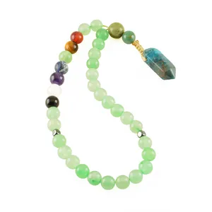 تسبیح مدل آونتورین هفت سنگ چاکرا