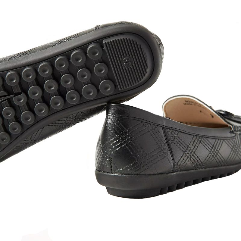 کفش کالج زنانه مکس مدل Perforated Slip-On Loafers with Bow Accent -  - 5