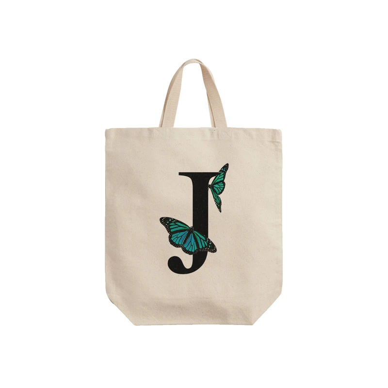 ساک خرید ترمه طراحان ایده مدل حرف J پروانه ای کد cfp3012 - S
