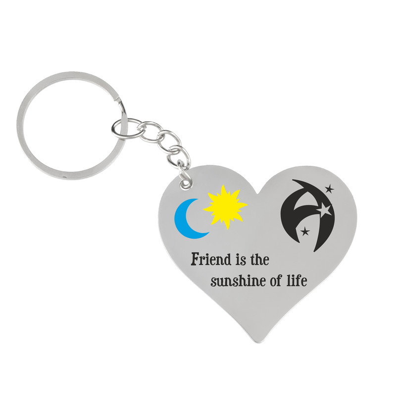 جاکلیدی گيلواره زراوشان مدل حرف A طرح ماه و خورشید  کد DF01