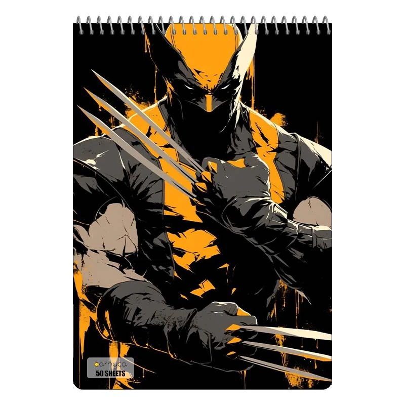 دفتر نقاشی 50 برگ سیمی کارنیکا طرح ولورین Wolverine کد 91694