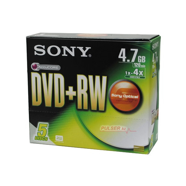 دی وی دی خام سونی مدل DVD-RW بسته 5 عددی