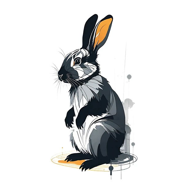 استیکر پارچه و لباس پاد آفرین طرح خرگوشی کد 3310