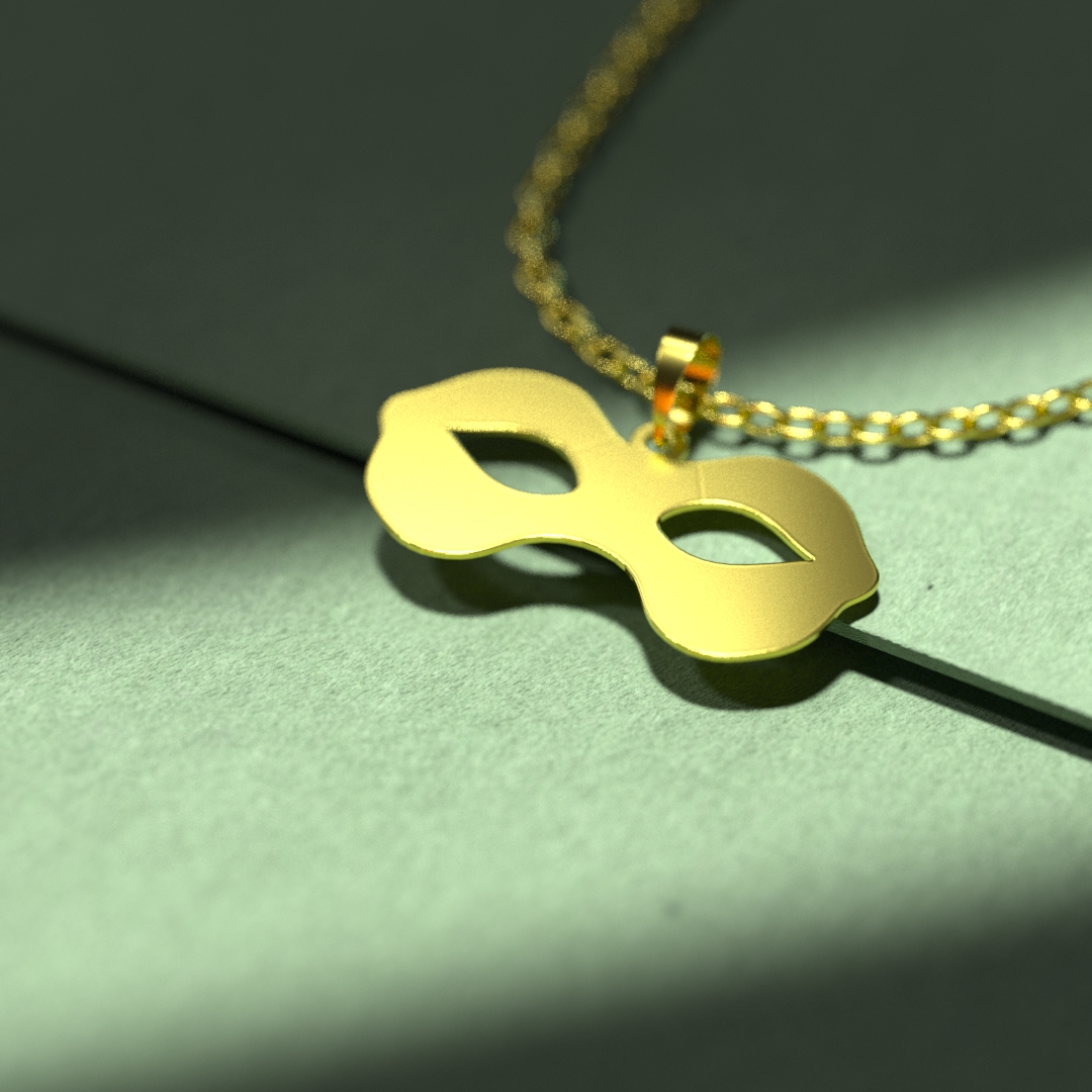 گردنبند طلا 18 عیار زنانه مدوپد مدل هالووین کد G3-1-1017