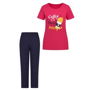 ست تی شرت آستین کوتاه و شلوار راحتی زنانه مدل RHY197