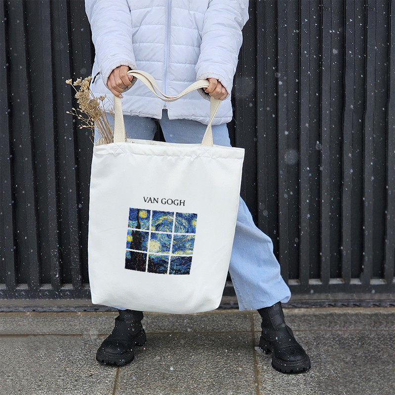 ساک خرید خندالو مدل شب پر ستاره ونگوگ کد 3046