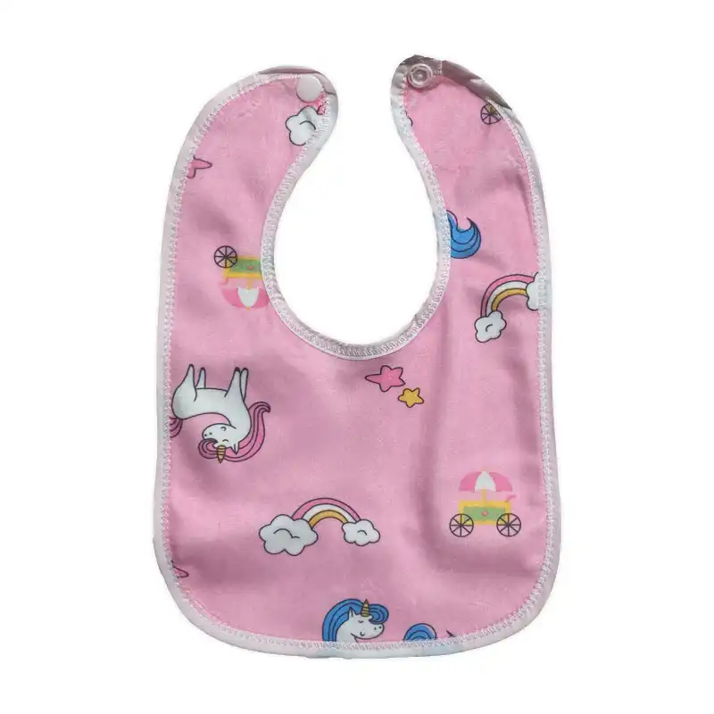 پیش بند نوزادی  طرح اسب تک شاخ مجموعه 10 عددی