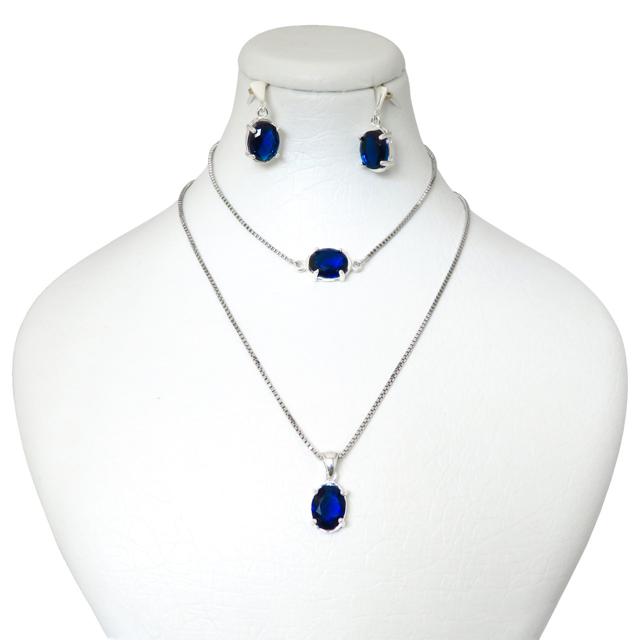 نیم ست نقره زنانه کد AV173D-S10 C2