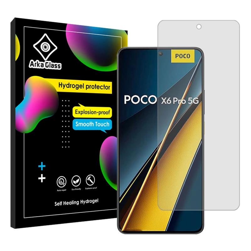 محافظ صفحه نمایش شفاف آرکا گلس مدل Tough مناسب برای گوشی موبایل شیائومی Poco X6 Pro