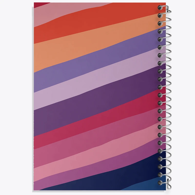 دفتر ژورنال نویسی 50 برگ خندالو مدل نقطه ای طرح خطوط رنگی کد N5970