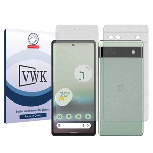 VWK Tough model matte screen protector suitable for Google Pixel 6a mobile phone along with the back protector 