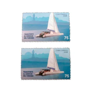 تمبر یادگاری مدل قایق کد bc-2053 مجموعه 2 عددی