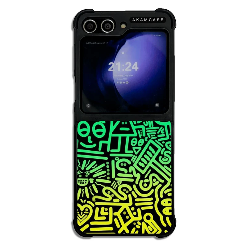 کاور آکام مدل AMC-WSGZFLIP5-DOODLE16 مناسب برای گوشی موبایل سامسونگ Galaxy Z Flip 5