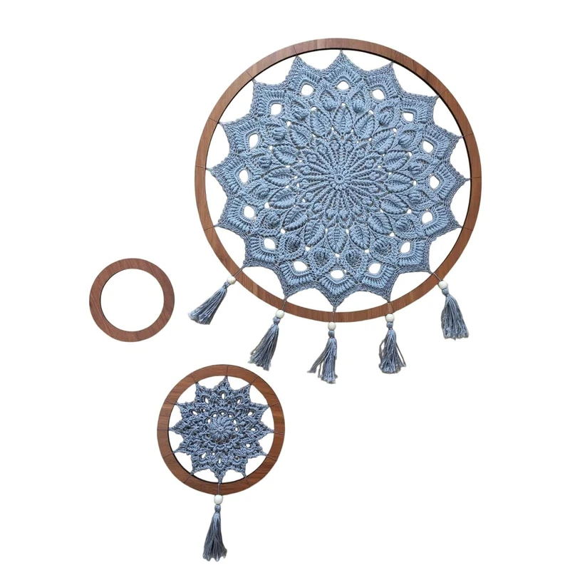 دیوار کوب بافتنی مدل ماندالا کد 001 مجموعه 3 عددی