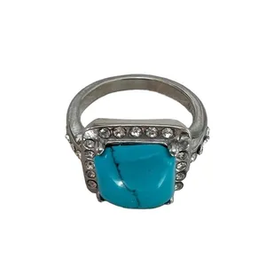 انگشتر زنانه مدل فیروزه مربعی