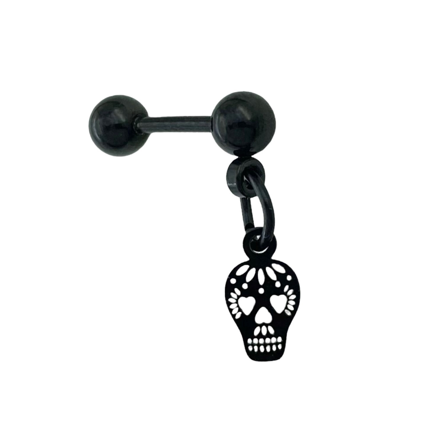 پیرسینگ گوش زنانه مدل جمجمه اسکلت کد P4284 پیرسینگ گوش زنانه مدل جمجمه اسکلت کد P4284