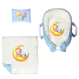 سرویس خواب 3 تکه نوزاد پادآفرین مدل گارد محافظ طرح دخترانه کد PG009  