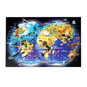 تمبر یادگاری مدل نقشه طبیعت کد M-1020 مجموعه 15 عددی