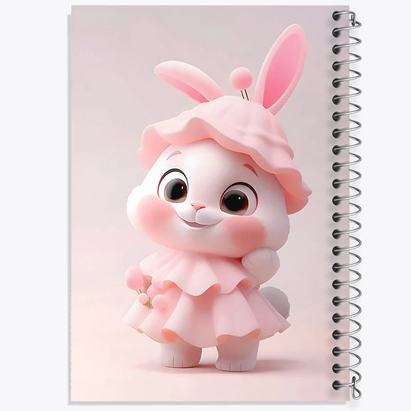 دفتر شطرنجی 50 برگ خندالو طرح خرگوش کیوت کد F5682