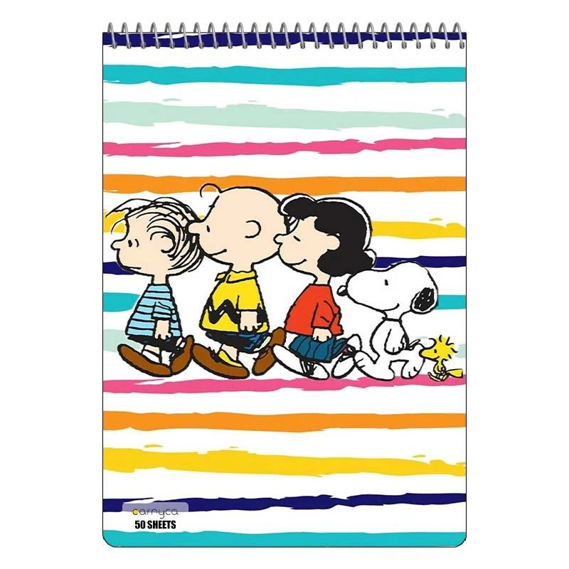دفتر نقاشی 50 برگ سیمی کارنیکا طرح فیلم بادام زمینی ها The Peanuts کد 69216