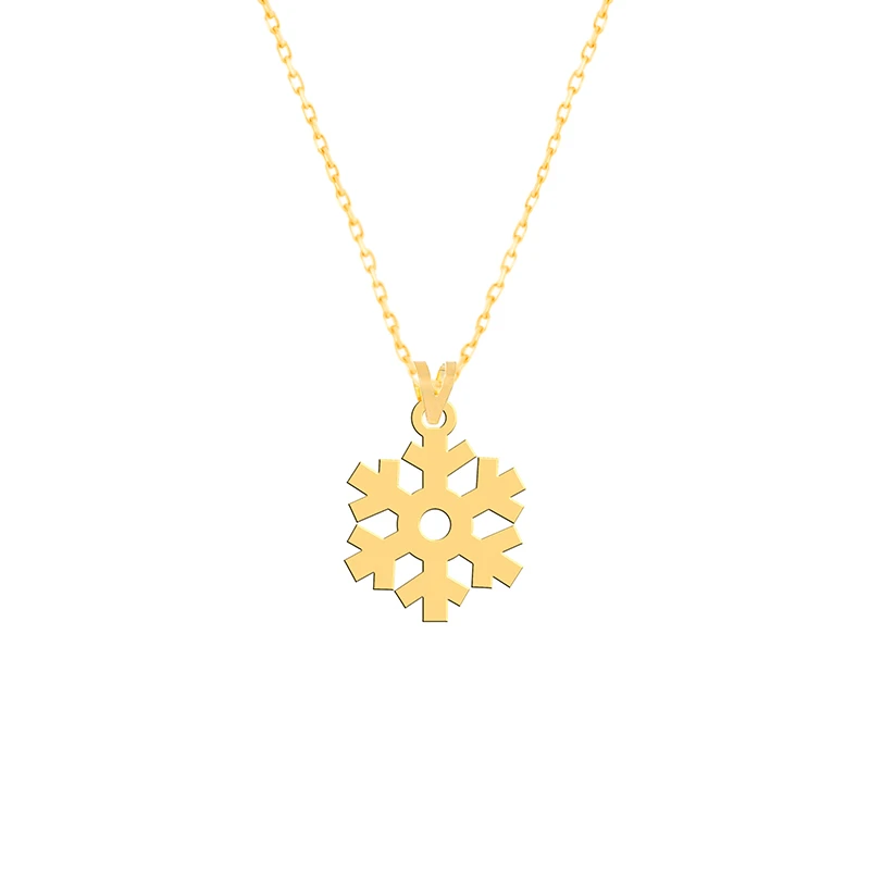 گردنبند طلا 18 عیار زنانه فرشته مدل برف   WNLZ-000565