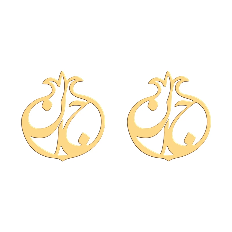 گوشواره طلا 18 عیار زنانه فرشته مدل  طرح انار WEL-000686